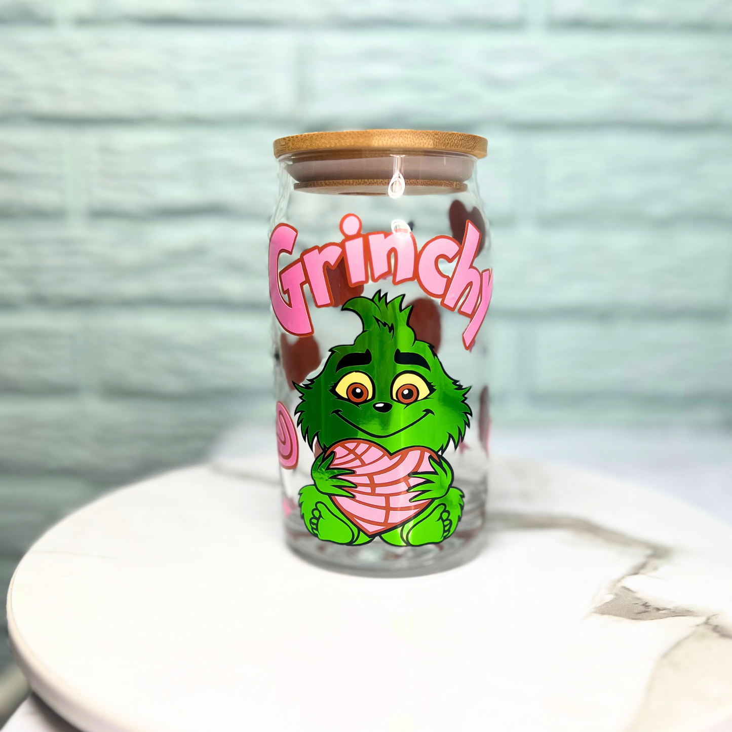 Green Concha Christmas Glass